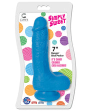 Load image into Gallery viewer, Curve Novelties Simply Sweet 7" Dong  - Bangin' Blue