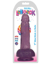 Load image into Gallery viewer, Curve Novelties Lollicock 7" Slim Stick W-balls - Grape Ice
