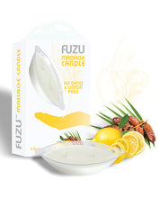 Load image into Gallery viewer, Fuzu Massage Candle - 4 Oz Fiji Dates &amp; Lemon Peel
