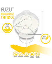 Load image into Gallery viewer, Fuzu Massage Candle - 4 Oz Fiji Dates &amp; Lemon Peel