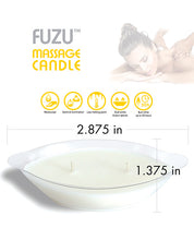 Load image into Gallery viewer, Fuzu Massage Candle - 4 Oz Fiji Dates &amp; Lemon Peel