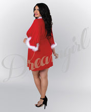 Load image into Gallery viewer, Knit Jersey Wrap Robe W-self-fabric Tie Belt, Inside Tie Ruby 3x