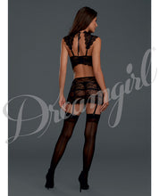 Load image into Gallery viewer, Lace Bustier W-garter Skirt Black Sm