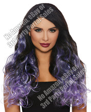 Load image into Gallery viewer, Long Curly Ombre 3 Pc Hair Extensions - Gun Metal-lavender-lilac