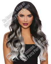 Load image into Gallery viewer, Long Wavy Ombre 3 Pc Hair Extensions - Gray-white