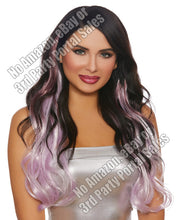 Load image into Gallery viewer, Long Wavy Layered 3 Pc Hair Extensions - Burgundy-pale Lavender