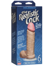 Load image into Gallery viewer, 6" Realistic Cock W-balls - White