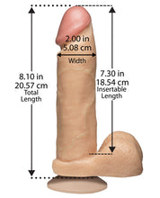 Load image into Gallery viewer, 8" Realistic Cock W-balls - White