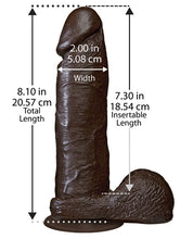 Load image into Gallery viewer, 8" Realistic Cock W-balls - Black