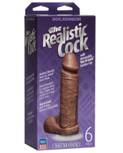 Load image into Gallery viewer, 6" Realistic Cock W-balls - Brown