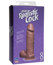 Load image into Gallery viewer, 8" Realistic Cock W-balls - Brown