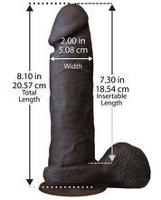 Load image into Gallery viewer, Realistic 8" Ultraskyn Cock W-balls - Black