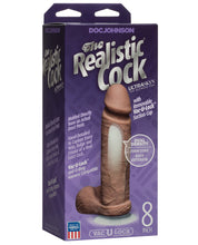 Load image into Gallery viewer, Realistic 8" Ultraskyn Cock W-balls - Brown