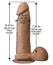 Load image into Gallery viewer, Realistic 8" Ultraskyn Cock W-balls - Brown