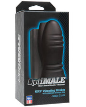 Load image into Gallery viewer, Optimale Ultraskyn Vibrating Stroker W-chain Links - Black