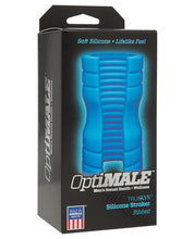 Load image into Gallery viewer, Optimale Truskyn Silicone Stroker Ribbed - Blue