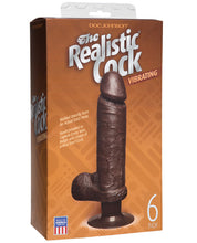 Load image into Gallery viewer, Vibrating 6" Realistic Cock - Black