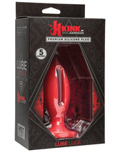 Load image into Gallery viewer, Kink Wet Works 5" Silicone Lube Luge Plug - Red
