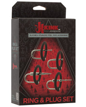Load image into Gallery viewer, Kink Ring &amp; Plug Set Cock Accessory - Black