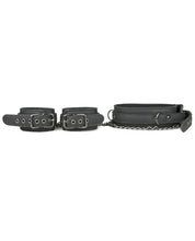 Load image into Gallery viewer, Easy Toys Faux Leather Collar W-handcuffs - Black