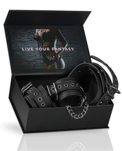 Load image into Gallery viewer, Easy Toys Faux Leather Collar W-handcuffs - Black