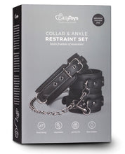Load image into Gallery viewer, Easy Toys Faux Leather Collar W-anklecuff - Black