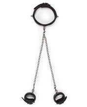 Load image into Gallery viewer, Easy Toys Faux Leather Collar W-anklecuff - Black