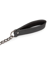 Load image into Gallery viewer, Easy Toys Faux Leather Collar W-nipple Chains - Black