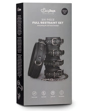Load image into Gallery viewer, Easy Toys Fetish Set W-collar, Ankle &amp; Wrist Cuffs - Black