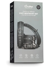 Load image into Gallery viewer, Easy Toys Thigh &amp; Wrist Cuff Set - Black