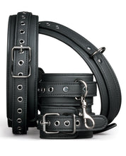 Load image into Gallery viewer, Easy Toys Thigh &amp; Wrist Cuff Set - Black