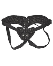 Load image into Gallery viewer, Lux Fetish Diamond Velvet Strap-on Corset - Black