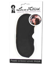 Load image into Gallery viewer, Lux Fetish Peek-a-boo Love Mask - Black
