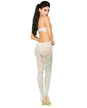 Load image into Gallery viewer, Vivace Lace Bodystocking W-open Crotch &amp; Satin Bow Detail Mint Green O-s