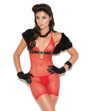 Load image into Gallery viewer, Vivace Diamond Net Dress Red O-s