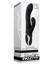Load image into Gallery viewer, Evolved Extreme Rumble Rabbit Dual Stim Rechargeable - Black