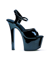 Load image into Gallery viewer, Ellie Shoes Flirt 7" Pump 3" Platform Black Six