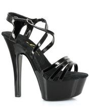Load image into Gallery viewer, Ellie Shoes Dreamer 6" Stiletto W-2" Platform Black Six