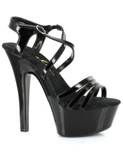 Load image into Gallery viewer, Ellie Shoes Dreamer 6" Stiletto W-2" Platform Black Eight