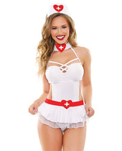 Load image into Gallery viewer, Play Sedate Me Nurse 3 Pc Set W-hat, Apron Dress &amp; Panty White M-l