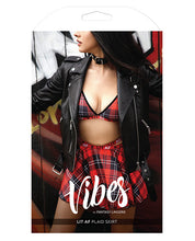 Load image into Gallery viewer, Vibes Lit Af Skirt Plaid S-m