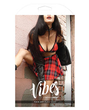 Load image into Gallery viewer, Vibes Fuck Off Skirt Plaid M-l