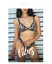Load image into Gallery viewer, Vibes Savage Af  Bralette &amp; Cheeky Panty Camouflage L-xl
