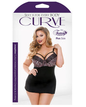Load image into Gallery viewer, Curve Nene Cutout Molded Leopard Print Chemise W-g-string Rose Leopard 3x-4x