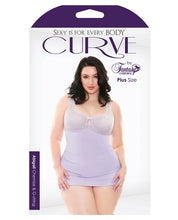 Load image into Gallery viewer, Curve Abigail Underwire Lace Chemise &amp; G-string Lilac 3x-4x