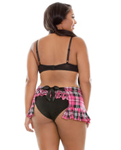 Load image into Gallery viewer, Curve Preppy In Pink Schoolgirl Set Black-pink 3x-4x