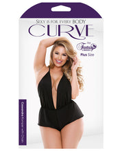 Load image into Gallery viewer, Curve Cassandra Romper W-chain Detail Black 1x-2x
