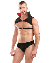 Load image into Gallery viewer, Mens Play Dragula Harness Cape &amp; Underwear Black Sm