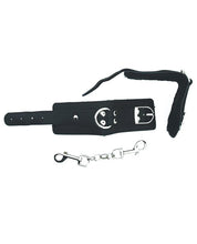 Load image into Gallery viewer, Strapped Plush Restraints Fur Lined Leather Cuffs - Black