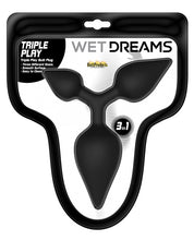 Load image into Gallery viewer, Wet Dreams Triple Play Anal Plug - Black